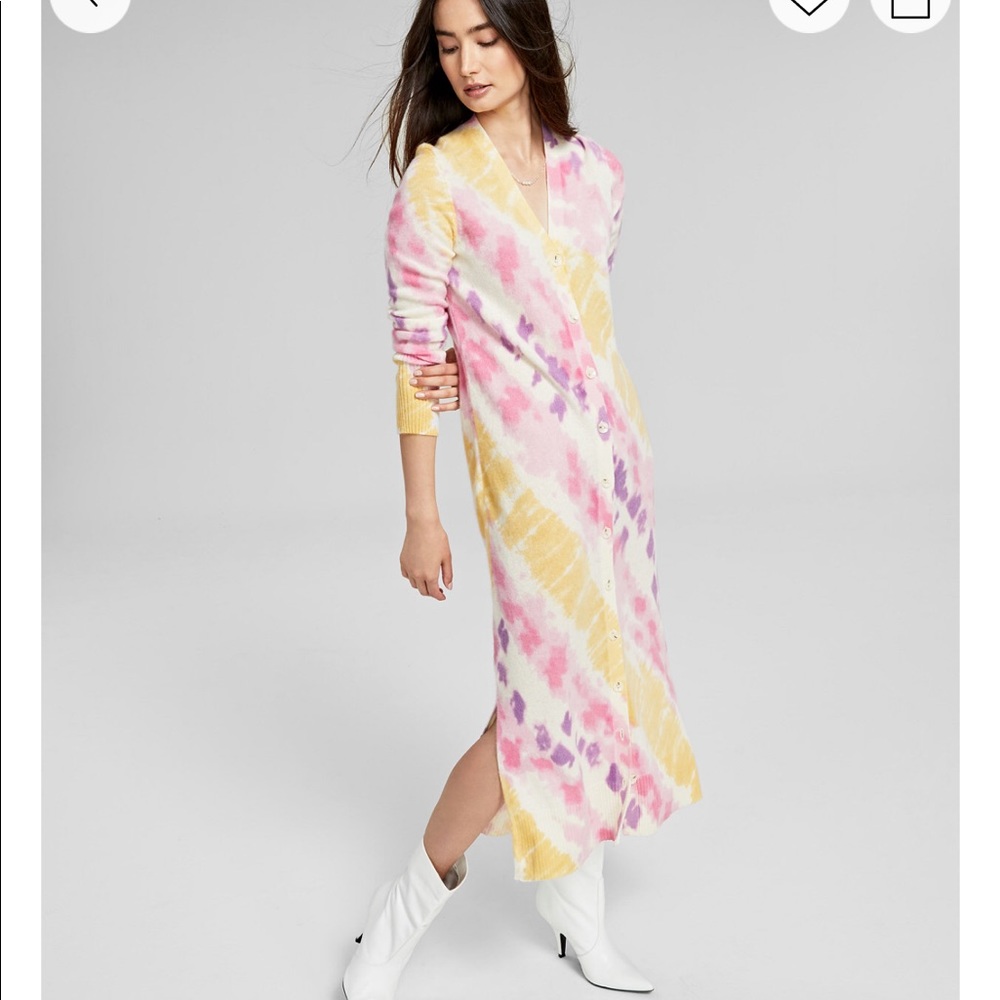 Cashmere Tie-dye sweater dress